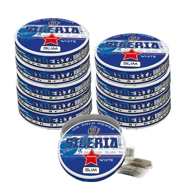 Снюс SIBERIA Blue White Slim (немецкий) снюс сибирь